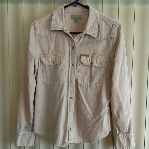 Calvin Klein Tops - Calvin Klein Light Pink Button Down Shirt Women’s Sz M